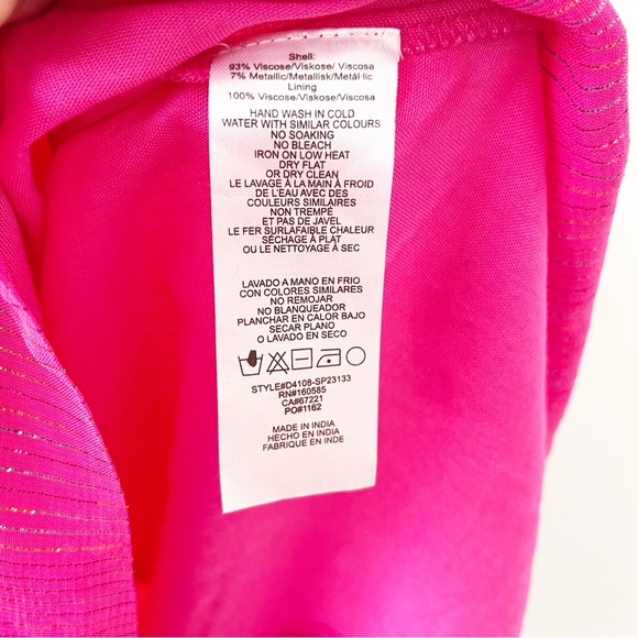 CIEBON Gayley Metallic Long Balloon Sleeve Maxi Dress in Pink - Picture 8 of 11